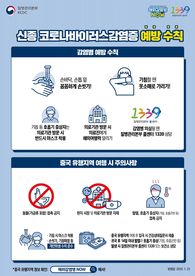 신종 코로나바이러스감염증 예방수칙(2)